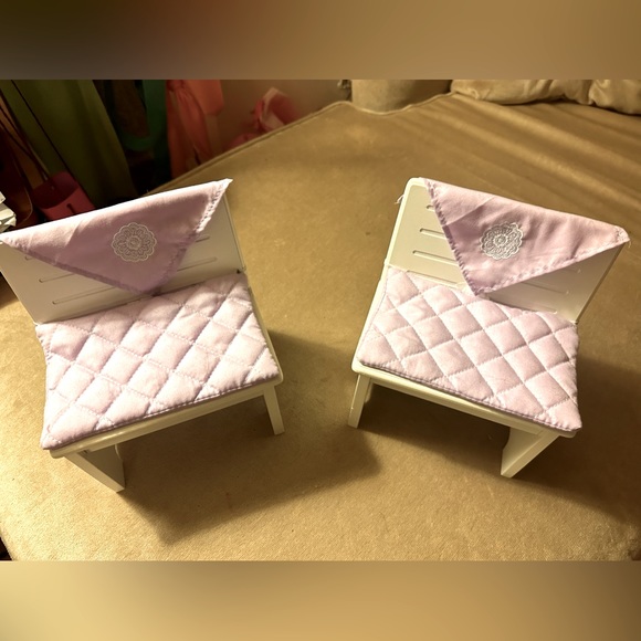 Toy ‘R Us Chairs w/cushions & more for American girl or any 18” doll. - Picture 1 of 11